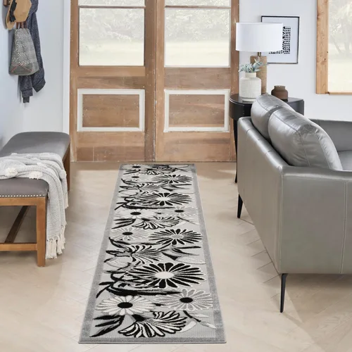 Vista 24 de Nourison Home Aloha - Alfombra beige de 2 pies 3 pulgadas x 12 pies, fácil de limpiar, no se desprende, para dormitorio, sala de estar, comedor