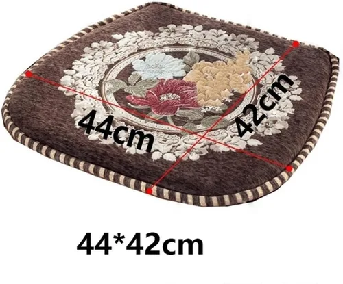 Vista 5 de EORNOW Juego de cojines para silla de comedor con lazos, juego de 1/2/4, almohadillas antideslizantes para silla de comedor con funda extraíble