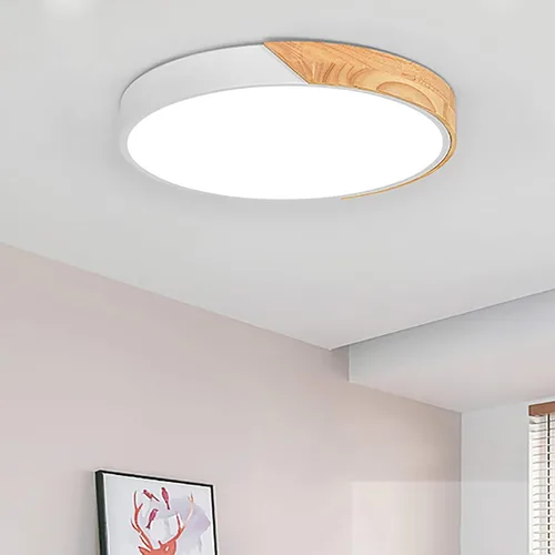 Vista 9 de EDISLIVE Lámpara de techo LED de vidrio nublado con montaje empotrado, luz blanca ajustable en 5 pasos, lámpara de techo redonda moderna de 11.4