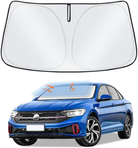 Vista 76 de Parasol de 4 capas para parabrisas, ajuste personalizado, tela 240T