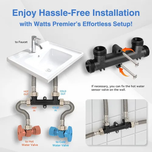 Vista 7 de Watts (596816) kit de válvula con sensor con sistema de recirculación de agua caliente instantánea