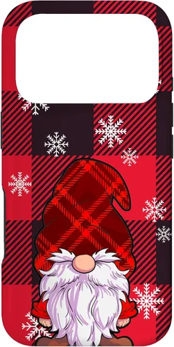 Vista 30 de Christmas Phone Case Red Buffalo Plaid Gnomes Snowflake Case for iPhone 17