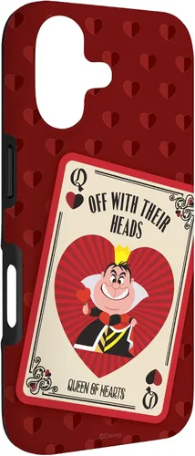 Vista 3 de Disney Carcasa para iPhone 17, diseño de villanos, la reina de corazones con sus cabezas, color rojo