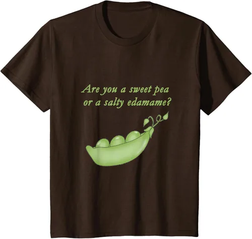 Vista 7 de ¿Eres un guisante dulce o edamame salado? Camiseta, Negro