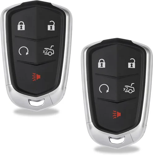 Vista 9 de HelloAuto Funda para llave de coche con entrada sin llave compatible con Cadillac ATS Escalade XTS CTS XT5 2014-2019, para Cadillac CTS Sedán
