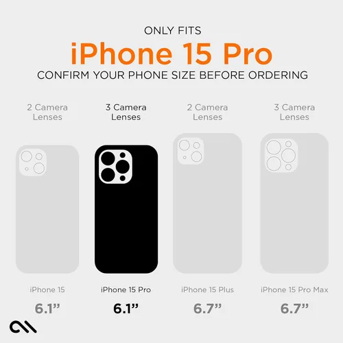 Vista 2 de Case-Mate Funda rígida para iPhone 15 Pro de 6.1 pulgadas, protección contra caídas D3O de 16 pies, compatible con MagSafe, funda magnética