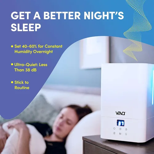 Vista 9 de VEVA Humidificadores para dormitorio, habitación grande, 4.5L, vaporizador de agua de niebla fría, difusor de aceite esencial, humidificadores