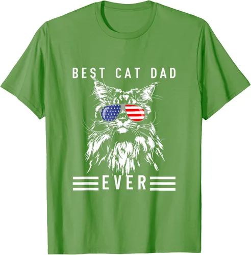 Vista 15 de Funny Maine Coon Cat Best Cat Dad Ever Funny Cat Maine Coon Camiseta, Negro, S