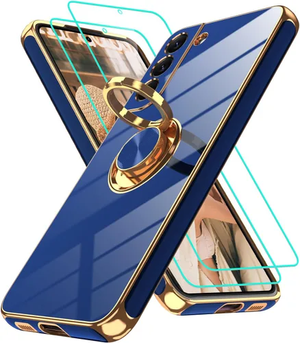 Vista 258 de Funda para Motorola Moto G 5G 2024: Funda Moto G Play 5G 2024 con 2 piezas de protectores de pantalla, soporte de anillo de rotación de 360°