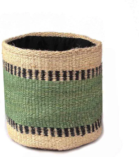 Vista 14 de Cesta de Maceta de Yute Resistente, Cesta Tejida Moderna, Maceta para Flores, Maceteros de Interior para Suelo, Cesta Organizadora de Almacenamiento