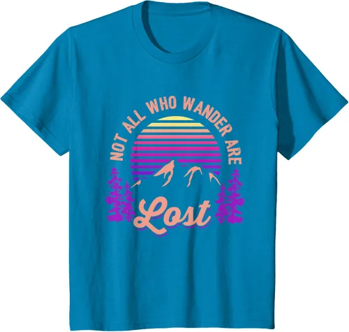 Vista 88 de Not All Who Wander Are Lost Vintage Mountains - Camiseta de senderismo, Negro, S