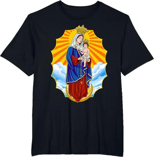 Vista 36 de Chinita Chiquinquira Venezuela Maracaibo Virgen Chiquinquira Chinita Zulia Camiseta negra