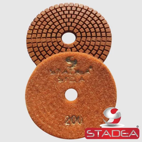 Vista 23 de Grit 50 4" Diamond Pulir Pads Premium Grado Mojado Flexible 3 MM Alto