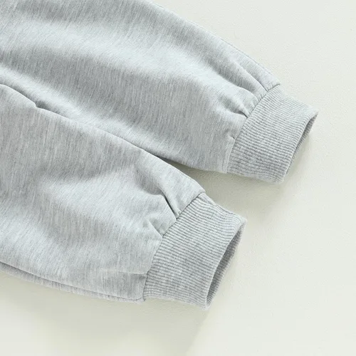 Vista 5 de Fernvia Conjunto de sudadera de manga larga con estampado de fantasma, 2 piezas, ropa de otoño e invierno, 0-3T