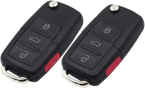 Vista 7 de 4 botones de repuesto para llave de coche con mando a distancia para VW Jetta Passat Golf Beetle Conejo GTI CC EOS llavero