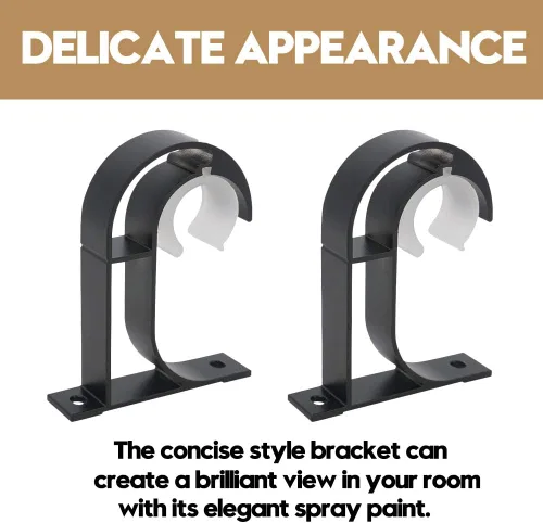 Vista 5 de AddGrace Soporte para barra de cortina de techo, resistente con hebilla de plástico, aleación de aluminio, accesorios de ventana para hasta 1-2/16
