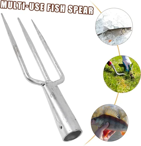 Vista 6 de Outanaya Herramienta de pesca de hierro Tenedor multiusos para pesca Jardinería Durable para deshierbar Diseño compacto