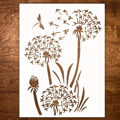 Vista 11 de Plantilla de girasol bohemia de 10 x 10 pulgadas para pintar en madera, lienzo, manualidades, tela y muebles, plantillas de flores para manualidades