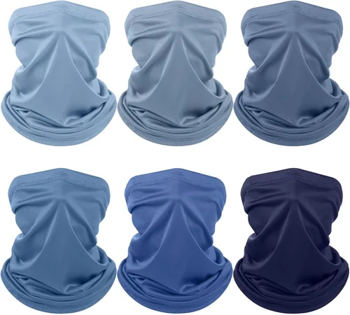 Vista 34 de Geyoga 6 piezas de protección UV para el verano, polaina de cuello refrescante, ropa para la cara, polaina para cuello, bufanda, protector solar