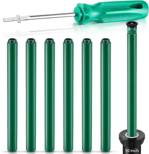 Vista 10 de Extensión elevadora emergente de 5 pulgadas compatible con rociadores Rain Bird 1800 y Hunter Pro-Spray, extensor de cabezal de aspersor
