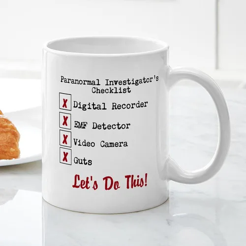 Vista 3 de CafePress Paranormal Investigator's Checklist - Taza de café de cerámica de 11 oz (11.0 fl oz)