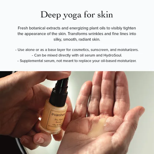 Vista 4 de evanhealy Sea Algae - Suero antiarrugas para pieles sensibles Suero facial ligero y reafirmante antienvejecimiento Suero facial con ácido