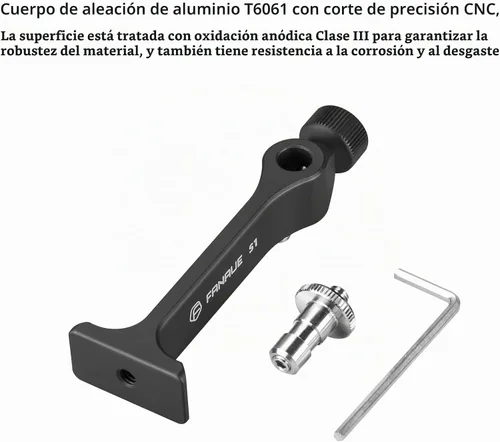 Vista 5 de Adaptador de trípode para prismáticos, montaje de prismáticos con rosca de 1/4 pulgada, aluminio (s1)