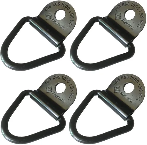 Vista 2 de Anclajes de amarre para caja de camión resistente, anillos de enganche para remolques, perno de carga en anillo en V, accesorios de riel