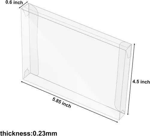 Vista 3 de Blulu 100 paquetes de cajas de cristal de plástico transparente para tarjetas de felicitación, fundas de almacenamiento de fotos, diseño plegable