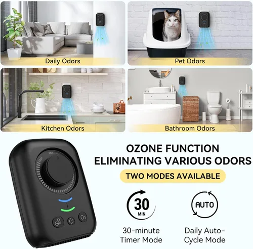 Vista 3 de Purificador de aire iónico, ionizadores de aire enchufables y USB para el hogar, purificador de aire ionizador sin filtro para el hogar, dormitorio