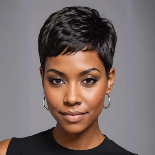 Vista 12 de Pelucas cortas Pixie para mujeres negras, peluca rubia 613, corte pixie, pelucas cortas y rizadas Short Curly Wigs for Black Women Pixie Cut Hair