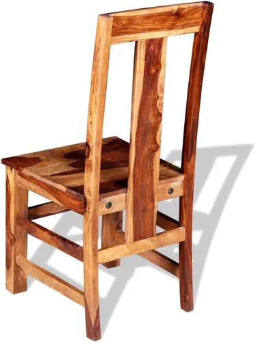 Vista 9 de Juego de 2 sillas de comedor, sillas de comedor de madera, sillas de cocina sin brazos de madera, sillas de comedor de madera para sala de estar