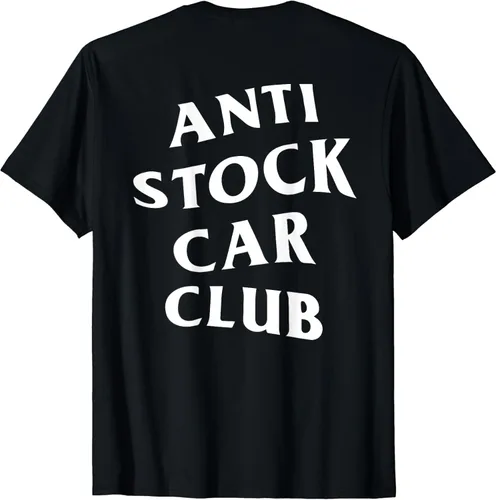 Vista 2 de JDM Goods - Camiseta anti stock con logotipo blanco, Negro, S