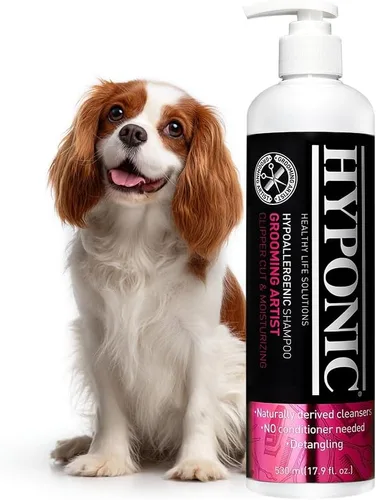 Vista 3 de HYPONIC Grooming Artist Shampoo - Champú hipoalergénico para mascotas para peluqueros (corte de pinza e hidratante (1 galón)