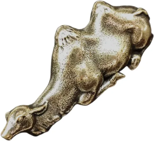 Vista 6 de NOLITOY 3 soportes para bolígrafos de camello, escultura de riqueza animal de escritorio, pequeña figura de camello, figura china de Fengshui