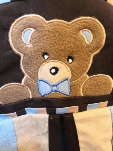 Vista 2 de Apilador de pañales para cuna de bebé niño pequeño oso organizador de pañales bolsa colgante