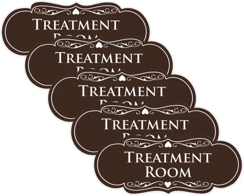 Vista 41 de Signs ByLITA Señal de sala de tratamiento de diseñador (negro) - Pequeño
