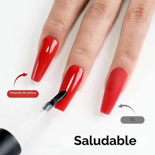 Vista 3 de OpenLive 2 esmaltes de uñas transparentes con capa superior brillante, secado rápido, esmalte de uñas regulares, acabado de alto brillo, protección