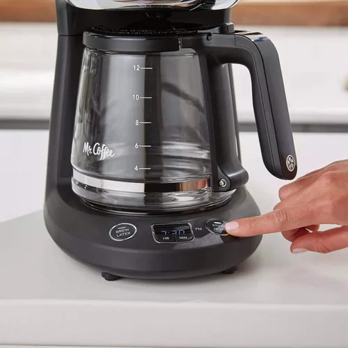 Vista 3 de Mr. Coffee® Cafetera programable de 12 tazas, prepara ahora o más tarde