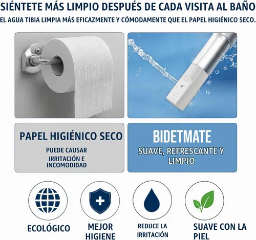 Vista 4 de BidetMate Accesorio de bidé térmico serie 2000 para inodoro con agua calentada ilimitada, control remoto inalámbrico, desodorante y secadora de aire