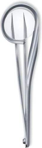 Vista 2 de Rubis Pinzas puntiagudas de acero inoxidable con lupa - 1K020