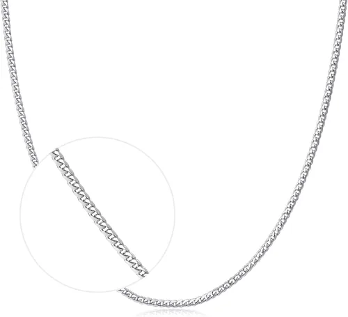 Vista 2 de CHOW SANG SANG Collar de cadena de oro macizo blanco de 18 quilates para mujer 88642N Metal no conocido