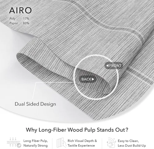 Vista 3 de GoDear Design panel ajustable de cortina deslizante para divisores de habitación colgantes 45.8"- 86" de ancho x 96" de alto, persianas verticales