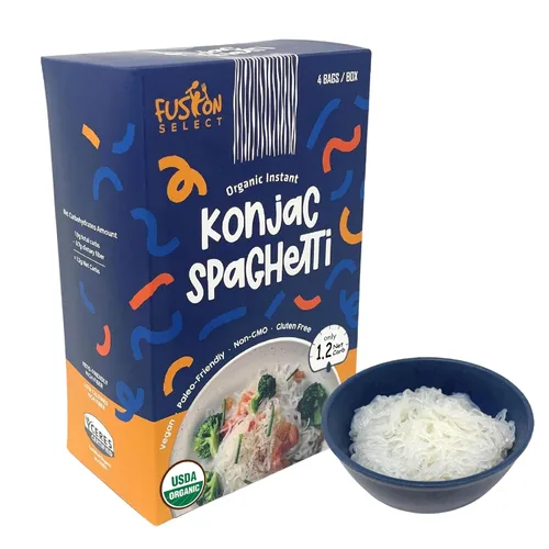 Vista 12 de Fusion Select Konjac Noodles Shirataki - Sustituto a base de plantas de pelo de ángel Shirataki, pasta de dieta saludable, rica en fibra, vegano