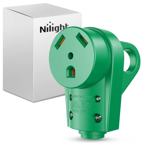 Vista 14 de Nilight Receptáculo de Repuesto para RV de 30 Amperios Toma Hembra Resistente de 125 Voltios con Mango Listado por ETL Enchufe NEMA TT-30R para RVs