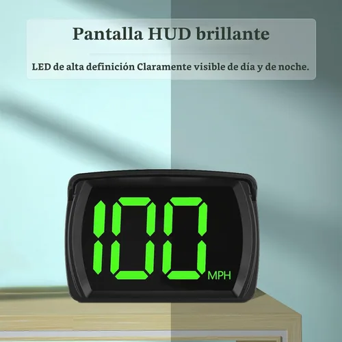 Vista 4 de Liiiyuan Velocímetro HUD, medidor de velocidad digital GPS con MPH, pantalla frontal para todos los coches, cable USB Plug & Play