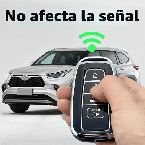 Vista 6 de Funda para Llavero Compatible con Toyota 2019-2023 Camry RAV4 Highlander Corolla 4Runner Avalon C-HR Prius (Negro)