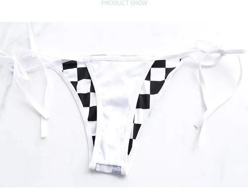 Vista 4 de Lencería de las mujeres estilo japonés lindo micro bikini Lolita mosaico japonés anime sujetador y panty conjunto Cosplay tanga bikini