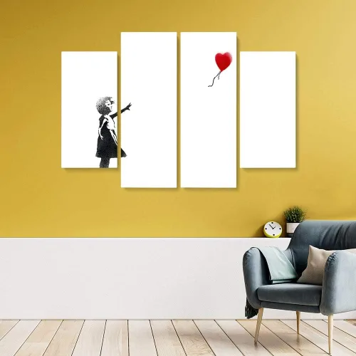 Vista 21 de Banksy Graffiti Street Art Colecciones de lienzos de arte callejero. Listo para colgar. Fabricado en Estados Unidos #FULL2