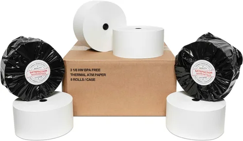 Vista 11 de Papel térmico de 1 3/4 pulgadas (44 mm) x 220 pies (50 rollos)